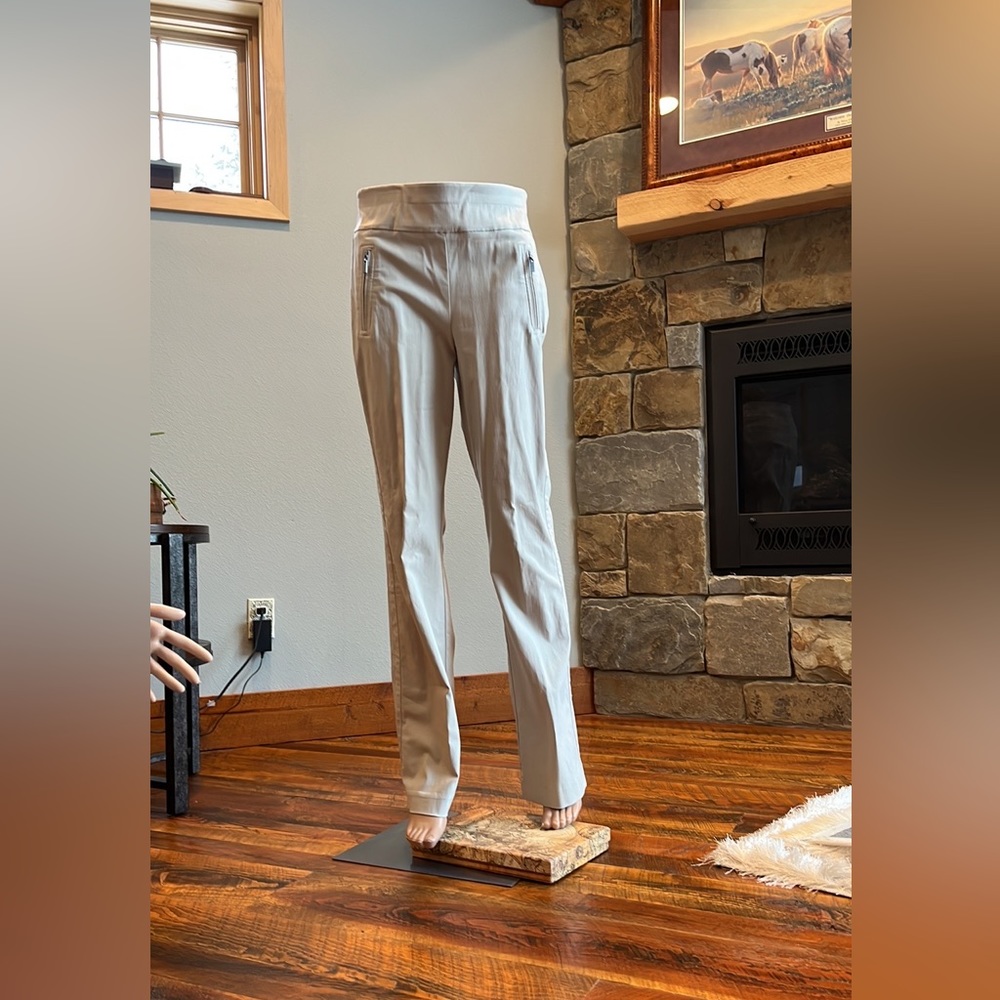 Beige boot cut slacks stretch fit. INC international Concepts